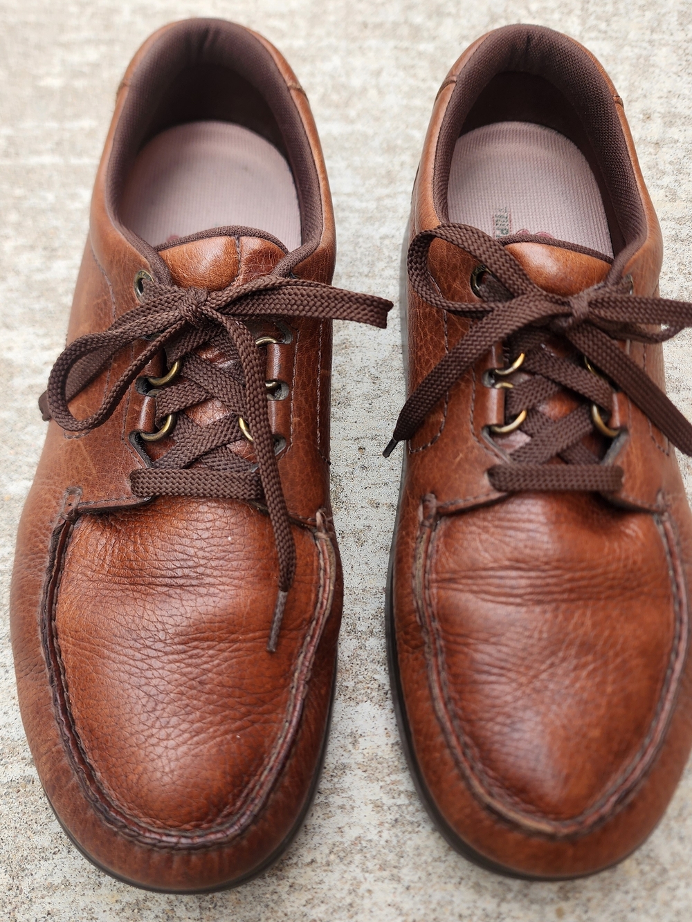 SAS Bout Time Oxford Moc Toe Leather Comfort Casual Lace Up Loafers, Mens 12